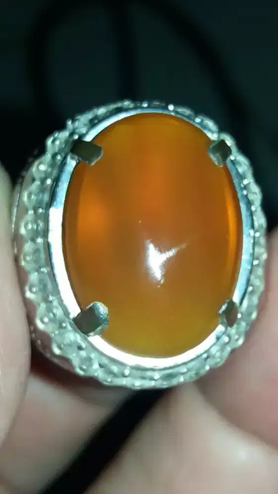 Jual Batu Cincin Golden Chalcedony Obi Bagus sekali