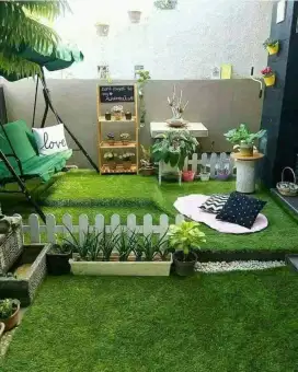 Taman minimalis teras halaman depan rumah
