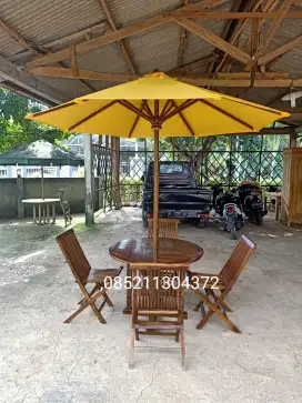 Set meja kursi payung cafe