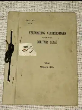 Buku Kuno Aturan Militer Hindia Belanda