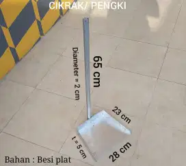 Cikrak sampah (bahan : besi plat)