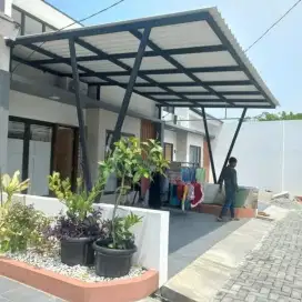Kanopi besi atap upvc alderon