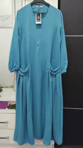 Gamis crinkle polos