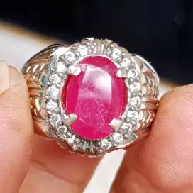 Natural Batu Cincin Ruby Mozambiq 02