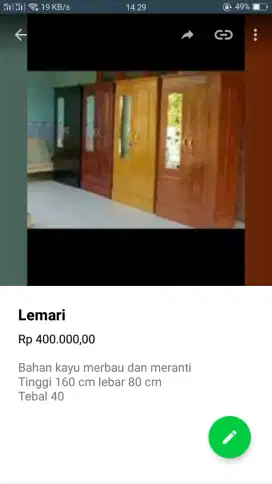 Lemari bagus bayar saat barangnya tiba