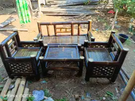 kursi bambu bale bambu hitam asli cod bayar di tempat