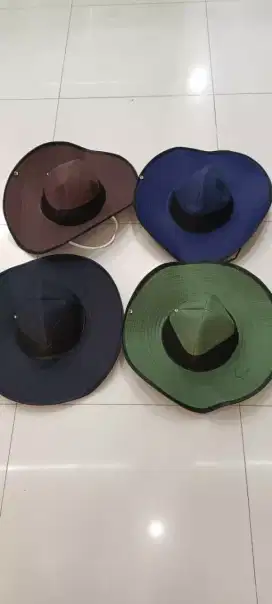 TOPI COW BOY ANEKA WARNA JUAL ECERAN DAN KODI