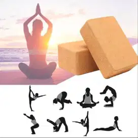 Balok Sumbat bata blok gabus untuk yoga / Fitness Cork Block 2 Buah