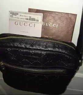 Gucci leather messager tas