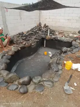 Kolam dan filter koi,