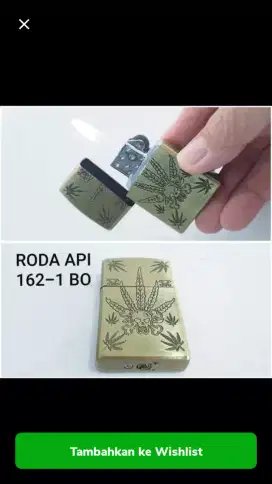 Korek gas zippo tengkorak gold