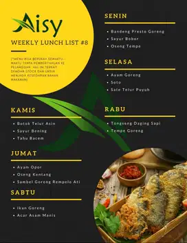 Menu Catering Rumahan Harian NON MSG Semarang Paket Keluarga #8