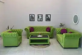 Sofa klasik mewah kancing seribu