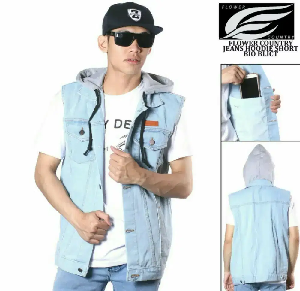 Rimpi Jeans Jaket Hoodie Pria M L XL Bisa COD