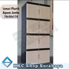 Lemari pakaian plastik Aquose jumbo rak