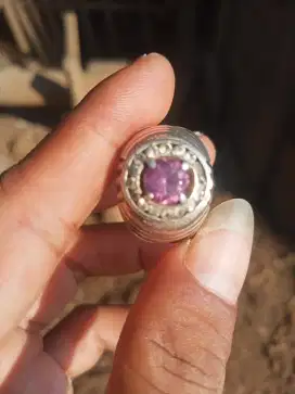 Di jual   batu  blom di lep  ring perak tebel.