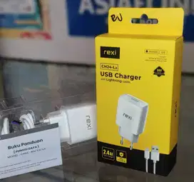 Travel Charger REXI CH24-Lx With Lightning Cable 2.4A