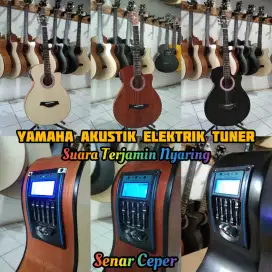 Gitar Yamaha Akustik Elektrik Tuner