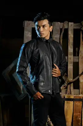Jaket Kulit Biker Triple List Style – SK98