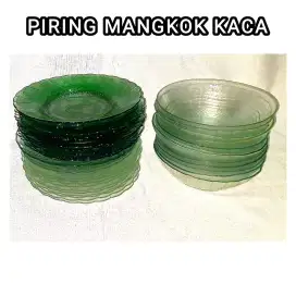 Piring mangkok kaca keramik