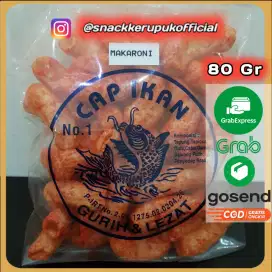 Snack Kerupuk Model Makaroni Cap Ikan Keripik Pedas Balado