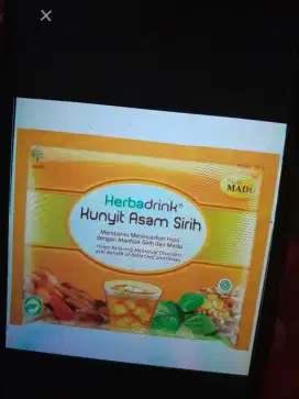 Minuman herbal drink kunyit asam sirih madu sht serbuk haid menstruasi