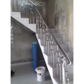 Railing tangga stainless kwalitas SNI