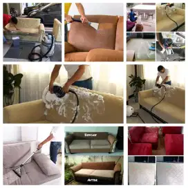 Jasa panggilan cuci sofa springbed kursi karpet kantor jok mobil murah