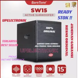 SUBWOOFER AKTIF BARETONE SW15 1300W 15 INCH ORIGINAL NEW GARANSI RESMI