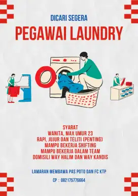 Dicari Karyawan Laundry