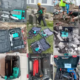 rental. Jack hammer/dril. Stamper. Pompa air. Blower. Vakum. genset