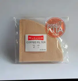 Muranee paper filter v60 01 isi 20 lembar brown