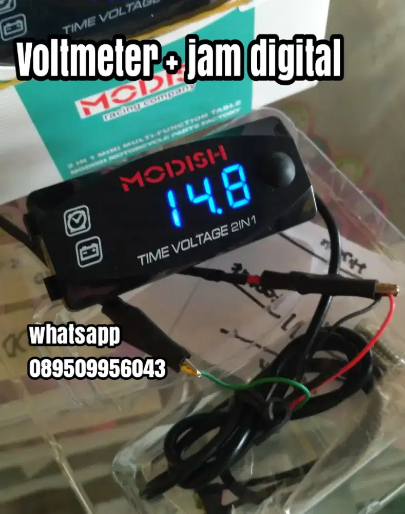 voltmeter dan jam digital original new
