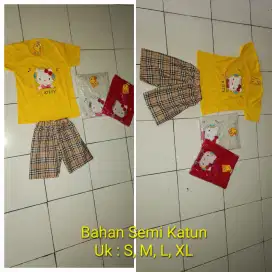 Setelan Anak Perempuan Umur 2 - 6 Tahun Gambar Kartun