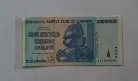 Uang Langka Dolar Zimbabwe 100 Trilion ASLI