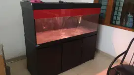 Aquarium merk eheim lengkap meja kaca extra clear