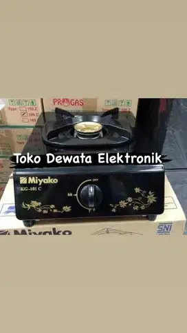 Kompor gas 1tungku Miyako body teplon garansi resmi 1tahun