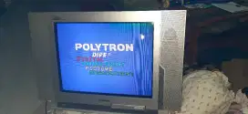 TV Tabung Polytron Minimax Zeppelin 21 Inch Layar Datar Minusan