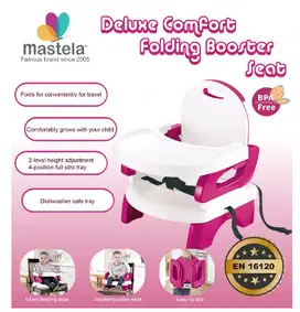 MASTELA Folding Booster Seat / Kursi Makan Bayi - RED FRAME - 07334