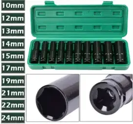 Kunci Socket Extension Impact 10pcs Bahan Panjang Mata Sock Impact 1/2