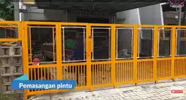 Pembuatan pintu lipat dorong