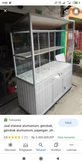 Kami Tampung Barang Bekasnya Gerobak, Etalase dan perlengkapan usaha