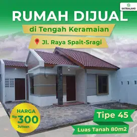 Dijual Unit Rumah Baru, Luas, Nyaman, Strategis di Kota Sragi