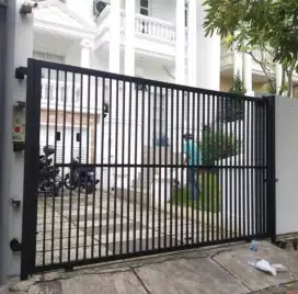 Pintu gerbang motif minimalis