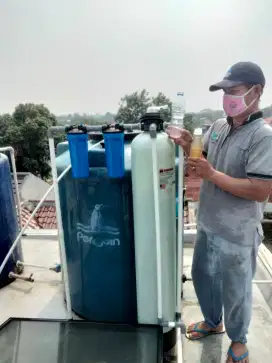 Alat filter saringan air pompa sumur bor tanah/PDAM PAM kuning keruh