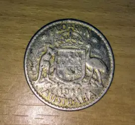 Coin florin australia th 1942 pure silver