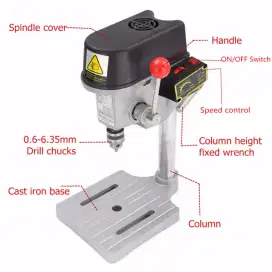 SUROM Mesin Bor Duduk Mini Drill Press 0.6-6.5mm 340W 16000RPM 