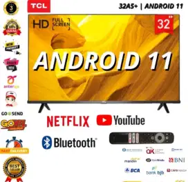 TV LED TCL DIGITAL SMART ANDROID 11 32 INCHI 32A5+