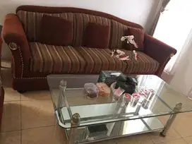 Sofa ruang tamu 321 + meja kaca