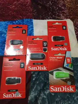 Kartu memory Flasdisk SANDISK 8GB 16GB dan 32GB Garansi Resmi